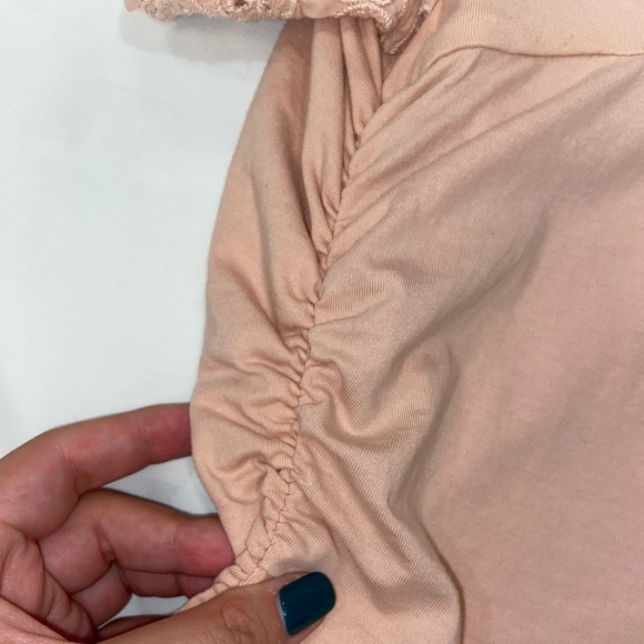 Express Square Neck Eyelet Sleeve Tie Back Tee✨ - Picture 11 of 15